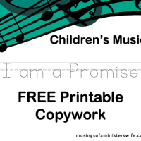 FREE I am a Promise Printable Copywork